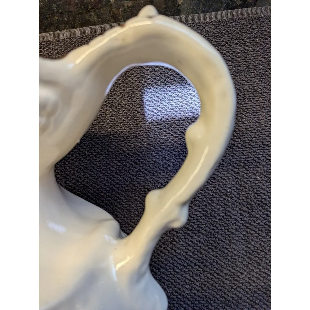 Vintage Ceramic Pitcher Basin Set Victorian Courting Scene 22K Gold Trim